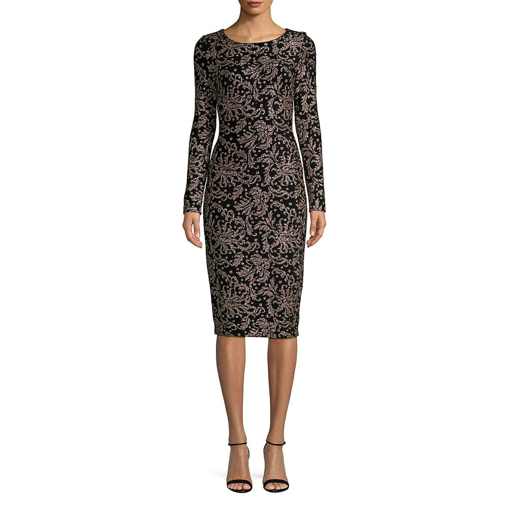 betsy and adam glitter print gown