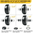thumbnail image 2 of LotFancy 11x4.00-6" Flat Free Lawn Mower Tire and Wheel, Smooth Tread Tire for Zero Turn Mowers, 2 of 7
