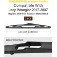 thumbnail image 3 of shiyou-13 inch Rear Wiper Blade Compatible with Jeep Wranglers 2007 2008 2009 2010 2011 2012 2013 2014 2015 2016 2017, All Weather Rear Windshield Wiper Blade - Replacement 68002490AB, 3 of 4