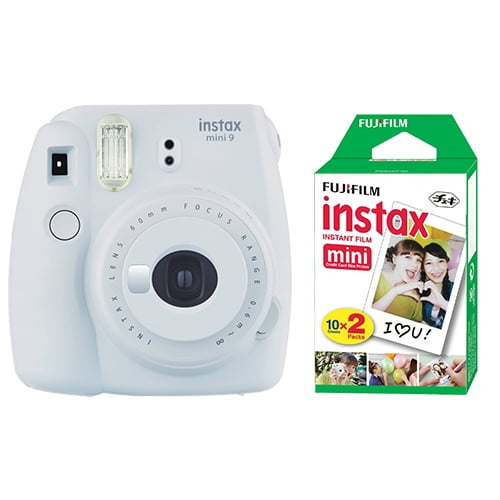 Fujifilm Instax Mini 9 Instant Film Camera Smokey White + 20 Sheets
