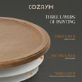 thumbnail image 4 of COZAYH Rustic End Table Round Accent Side Wood Tray Top Curved Base Furniture, Set of 2, 4 of 12