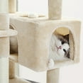thumbnail image 6 of Pefilos 72" Large Cat Tree Tower with Sisal Scratching Post, Indoor Cat Condo for Big Cat Maine Coon, Beige, 6 of 12
