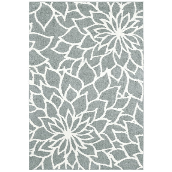 Sphinx Verona Area Rug 2061L Casual Grey Petals Bulbs