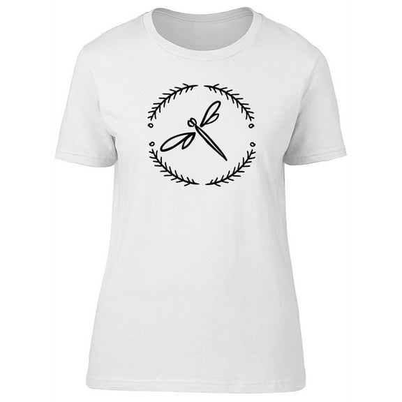 Cute Dragonfly Doodle Sketch Tee Women's -Image by Shutterstock