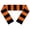 Orange/ Black, variant on COUVER Unisex Knit Winter Rugby Striped Scarf Orange and Black 1 Pack