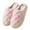 Pink, variant on SEMPAI Women's Lattice Cute Plush Warm Home Furnishing Indoor Fashionable Slippers Orange US Size:6.5