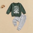 thumbnail image 2 of HCNTES Baby Boy Winter Clothes Baby Boy Clothes Fall 6 12 18 24 Months 2T 3T Football Long Sleeve Letter Boy Printed Pullover Tops & Pant Sets Toddler Winter Outfits, 2 of 4