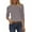 Coffee, variant on Duojiaj A Solid Color Round Neck Three Quarter Sleeve T Shirt Top For Women's Fashion And Casual Wear Womens T Shirts