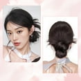 thumbnail image 6 of Feathered Messy Bun Hair Piece Clip On Synthetic Chignon Updo Extension for Women Elegant Headwear Accessory, 6 of 7