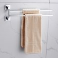 thumbnail image 3 of NUAHRHY Swivel Towel Rail 2 Tier Stainless Steel Bathroom Towel Bars Holder Wall Mount Swing Out Towel Rack Hanger with Fixings Screw for Bath Kitchen, 3 of 10