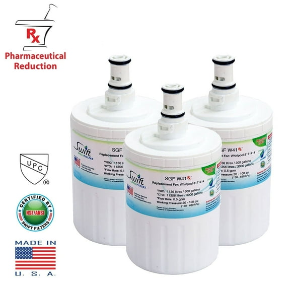 Swift Green Filters SGF-W41 Rx Compatible Refrigerator Water Filter for EDR8D1, FILTER 8,46-9002 -3P