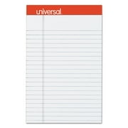 Universal Fashion Colored Perforated Note Pads, 5 x 8, Legal, Gray, 50 Sheets, 6/Pack