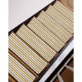 thumbnail image 3 of Dark Yellow Stair Treads Non Slip for Steps Gray White Stripe 15 Pcs Reusable Adhesive Stair Runner Mats for Dogs Elders Carpet Treads Rugs for Staircase 8x30 In, 3 of 7