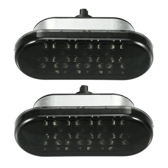 Pair LED Side Marker Turn Signal Lights Assembly Smoked for VW MK4 Golf Jetta GTI R32 Passat B5 White
