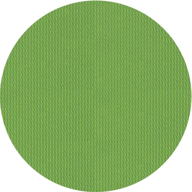 Ahgly Tapis Rond Lavable en Machine Intérieur Transitionnel Vert Lime Foncé, 6 Pieds Rond