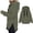 Army Green, variant on Womens Long Sleeve Zipper Slit Oversized Sweatshirt Casual Pullover Zipper Hoodies Fall Clothes