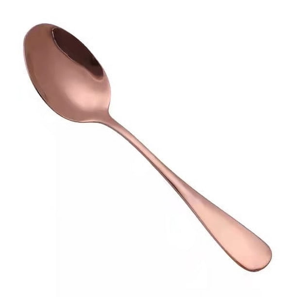 Zhuge 4 cucharas de té de acero inoxidable para el hogar, la cocina y el restaurante, color oro rosa