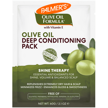 Palmer's Olive Oil Formula Shine Therapy Deep Conditioning Pack for Intense Hydration Treatment, 2.1 oz.