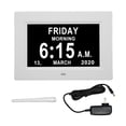 thumbnail image 2 of Reloj de Calendario Digital de 7 Pulgadas 12 Opciones de Alarma Pantalla Regulable Automáticamente Fecha de Reloj Digital Grande y Día de la Semana para Personas Mayores, 2 of 8