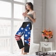 thumbnail image 5 of Salouo Shark With USA Flag Print Women's Pajama Pants Casual Loose Sweatpants PJs Flowy Pants Drawstring Palazzo for Women Wide Leg Pants Lounge Pajama -XX-Large, 5 of 8