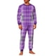 thumbnail image 2 of Pijama navideño para hombre, blusa y pantalones con estampado navideño a cuadros., 2 of 5