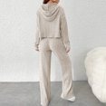 thumbnail image 4 of AherBiu Lounge Sets for Women Ribble Knitted Pullover Hoodie High Waisted Pants Ladies Two Piece Outfits, 4 of 5