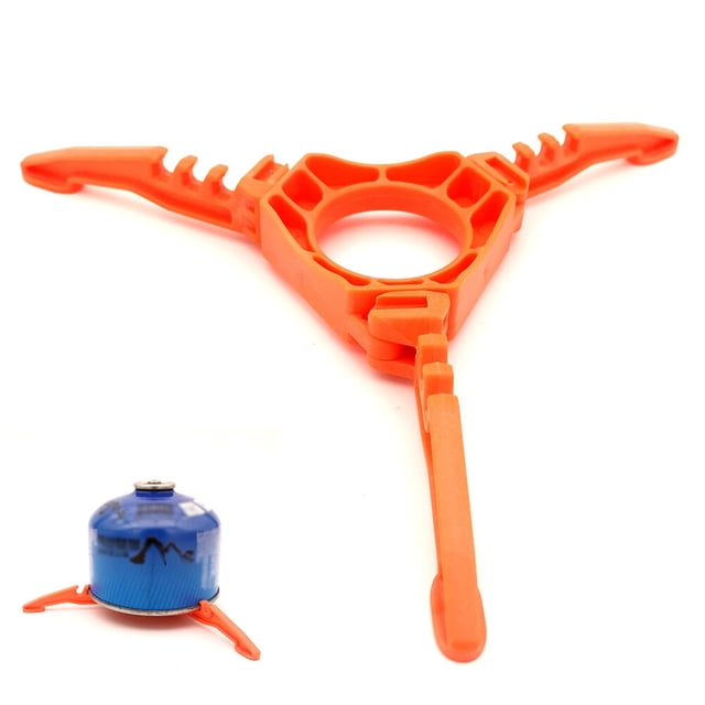 Estabilizador de lata de combustible plegable para acampar al aire libre, senderismo, cocina, soporte para tanque de Gas, soporte para estufa, cartucho, trípode