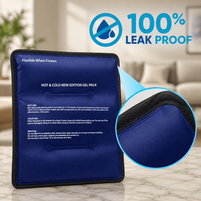 Ice For Injury Reusable Hot And Cold Ice Packs For Injuries - Large (no Straps ...