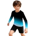 thumbnail image 4 of Bigetiay Boys Girls Long Sleeve Rash Guard UPF 50+ Sun Swim Shirt Beach Pool Water Sports, Size 13-14 Years, 4 of 5
