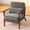 Antique Dark Grey, variant on Newest 30" Mid-Century Modern Armchair,Green Fabric with Lumbar Pillow & Solid Wood Armrests for Living Room & Office
