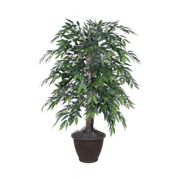 4 ft. Smilax Bush in Plastic Container Decorative Plant, Dark Green