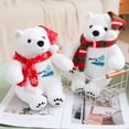 thumbnail image 4 of Bufanda creativa y linda para la barriga, oso polar, muñeco de peluche suave, oso de Navidad, almohada para abrazar la barriga, regalo navideño, 4 of 5