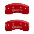 thumbnail image 2 of MGP 4 Caliper Covers Engraved Front & Rear Lincoln Red finish silver ch Fits select: 2013-2016 LINCOLN MKZ, 2017-2018 LINCOLN MKZ RESERVE, 2 of 2