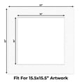 thumbnail image 2 of Oyster Shell White Picture Frame Mat for 22x22 Frames - Fits 16x16 Photos - 1 Mat, 2 of 7