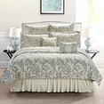 thumbnail image 3 of Serenta 7 Piece Printed Microfiber Bedspread Set, Queen, Marisol Gray, 3 of 3