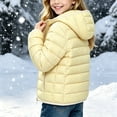 thumbnail image 4 of DJDLJWCJ Girls Quilted Jacket Thicken Warm Full Zipper Puffer Jacket Solid Color Thermal Down Coat Yellow Size 9, 4 of 8