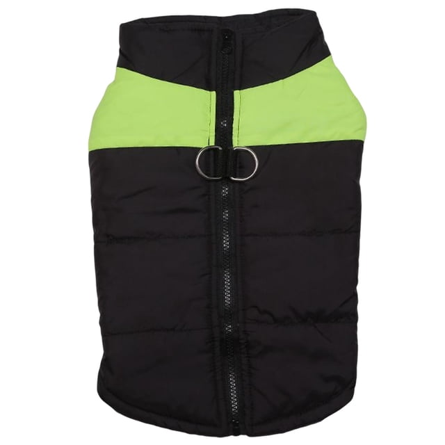 Abrigo, chaqueta cálida para perros, resistente al agua y al viento para perros pequeños, medianos y Verde S jinwen Chaqueta de cachorro de invierno