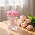 thumbnail image 7 of HeartGoods 50 Pcs Disposable Mascara Wands, Spiral Lash Spoolies with Crystal Handles, Pink Eyelash and Eyebrow Brush Set for Makeup Application and Grooming, 7 of 7