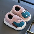 thumbnail image 3 of JAJAHO Kids Slippers Cozy Indoor Shoes For Winter Comfortable Cartoon Dinosaur Closed Back Slippers For Boys Girls 2-10 Years, 3 of 5