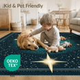 thumbnail image 4 of ODIKA 8'x10' Washable Area Rug Non-Shedding, Easy Care, Space Galaxy Constellation With Night Sky Stars And Star Motif for King Size Bedroom Under Bed, Master Suite, 4 of 7