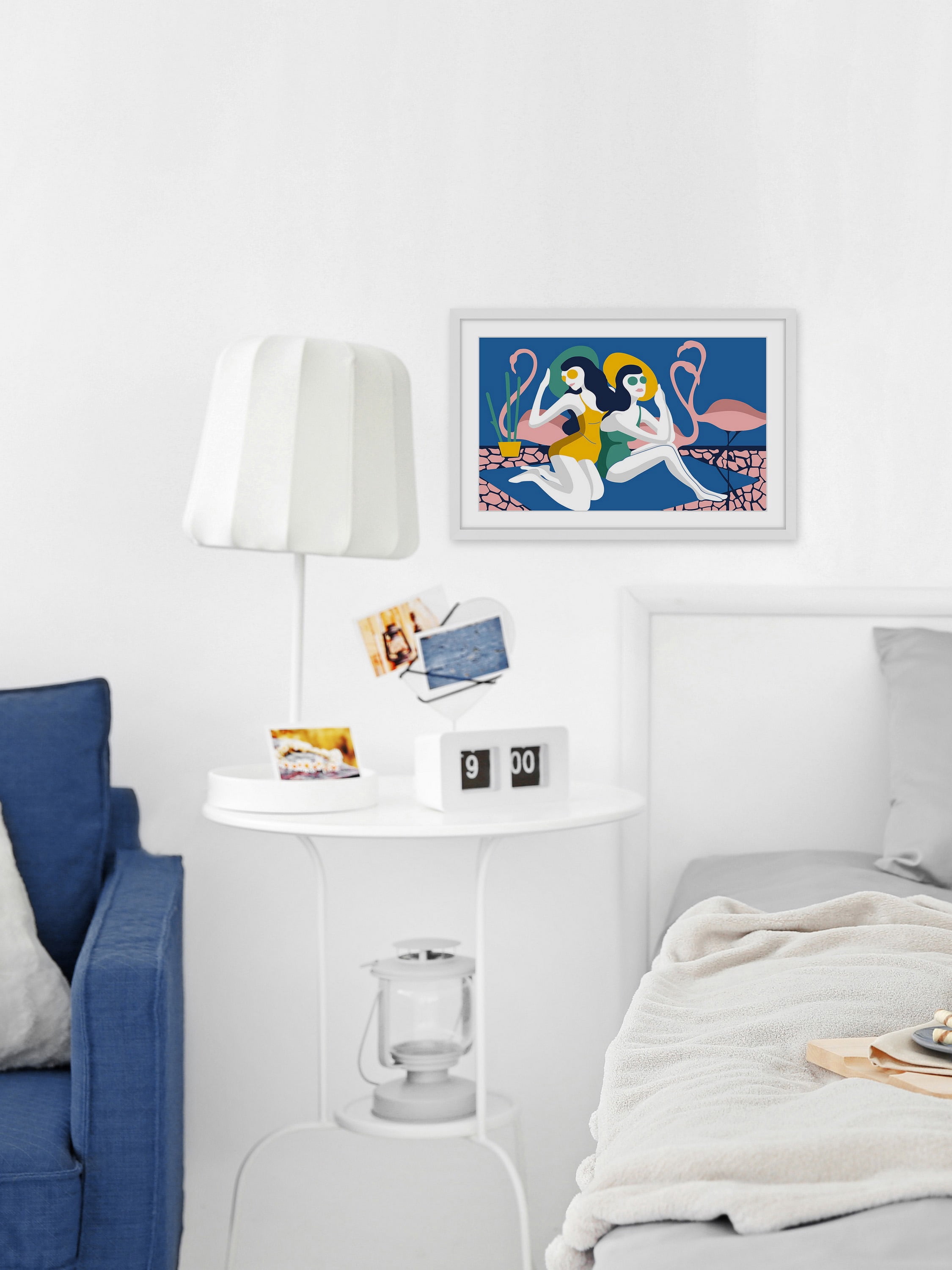 Girls Chilling Out Framed Painting Print