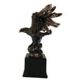 thumbnail image 3 of Large Majestic Bald Eagle Landing On Cliff Rock Bronze Electroplated Figurine, 3 of 9