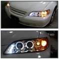 thumbnail image 2 of Spec-D Tuning Chrome Housing Clear Lens Projector Headlights Compatible with 1998-2002 Honda Accord 2/4 Door, Left + Right Pair Headlamps Assembly, 2 of 5