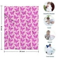 thumbnail image 4 of Pink Butterfly Pattern Blanket,Comfortable Soft Flannel Throw Blanket,All Season,Warm Lightweight Blankets for Sofa Bed Couch Living Room Chair,30"x40", 4 of 4