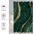 thumbnail image 5 of 4 Pcs Luxury Marble Shower Curtain Sets with Non-Slip Rugs, Toilet Lid Cover and Bath Mat, Gold Foil Red Bathroom Decor Set with Shower Curtain and Rugs and Accessories, 5 of 6