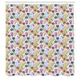 thumbnail image 2 of Ambesonne Floral Shower Curtain, Colorful Translucent Flowers, 69"Wx75"L, Multicolor, 2 of 4