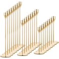 thumbnail image 1 of Juego de 24 portavelas dorados para velas cónicas, candelabros decorativos de metal dorado para bodas, cenas, fiestas, decoración del hogar, se adapta a velas de 3/4 pulgadas de grosor y, 1 of 12