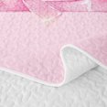 thumbnail image 5 of Manfei Pink Watercolor Bow Letter L Bed Spread Queen for Girls, Cute Initial Bows Queen Coverlet Set, 5 of 7