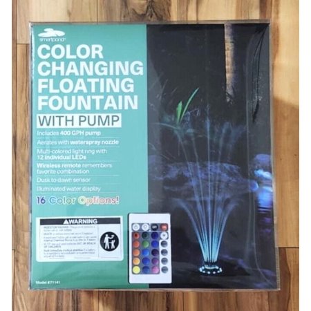 Smartpond Color Changing Floating Fountain 71141 with Pump