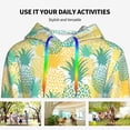 thumbnail image 4 of Daiia Pineapples1 Pattern Women's Fashion Hoodies & Sweatshirts with Kangaroo Pocket Hooded Sweatshirt with Eye-catching Drawstrings-X-Large, 4 of 7